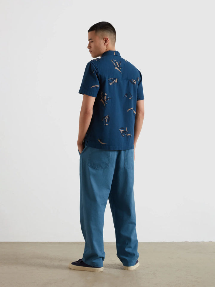 Farah Ernest Short Sleeve Shirt Blue