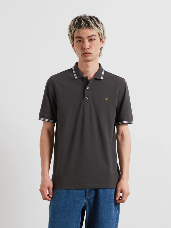Farah Bowes Polo Shirt Washed Black