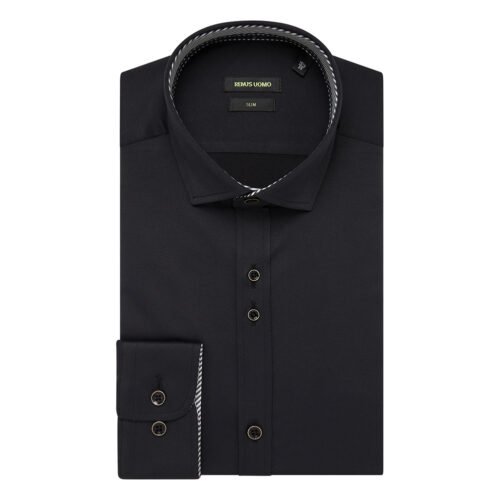 Remus Uomo Rome Semi-Formal Shirt Black