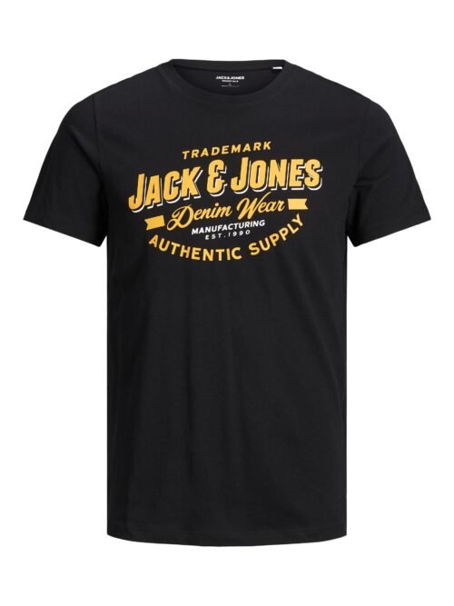 Jack & Jones Logo Black Tee 3XL-5XL
