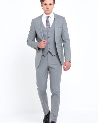 Benetti Antoine Silver 3 Piece Suit