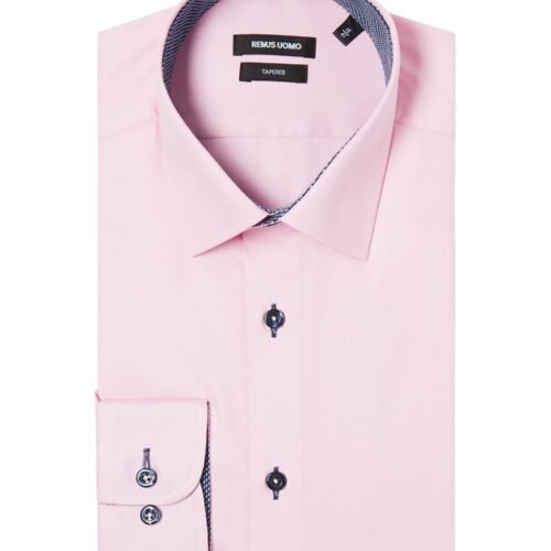 Remus Uomo Pink Seville Long Sleeve Formal Shirt