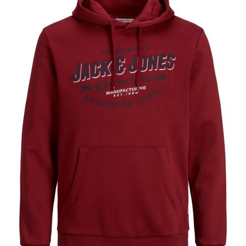Jack & Jones Basic Sweat Hoodie Red Dahila 3XL-5XL
