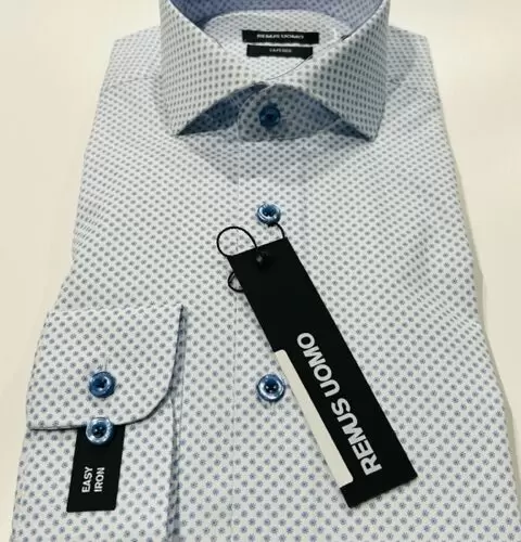 Remus Uomo Frank Long Sleeve Shirt Blue