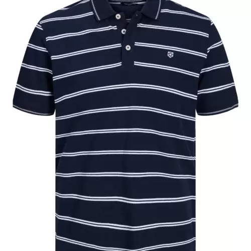 Jack & Jones Bluwin Stripe Polo Navy