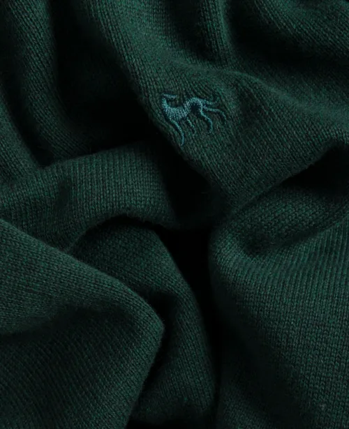 Magee Carn Cotton 1/4 Zip Forest Green