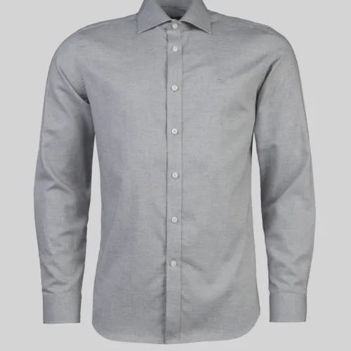 Magee Dunross Flannel Shirt Cloud Grey