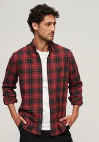 Superdry Organic Cotton Vintage Check Shirt Hoxton Red