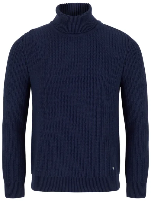 Drifter By Daniel Grahame Roll Neck Sweater Dark Blue