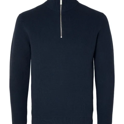 Selected Homme Dane 1/2 Zip Navy