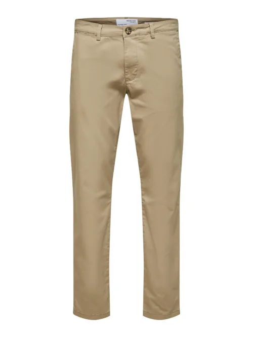Selected Homme New Miles Slim Fit Chino Greige