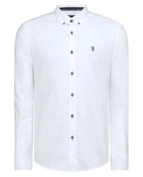Remus Uomo Slim Fit Oxford Shirt White
